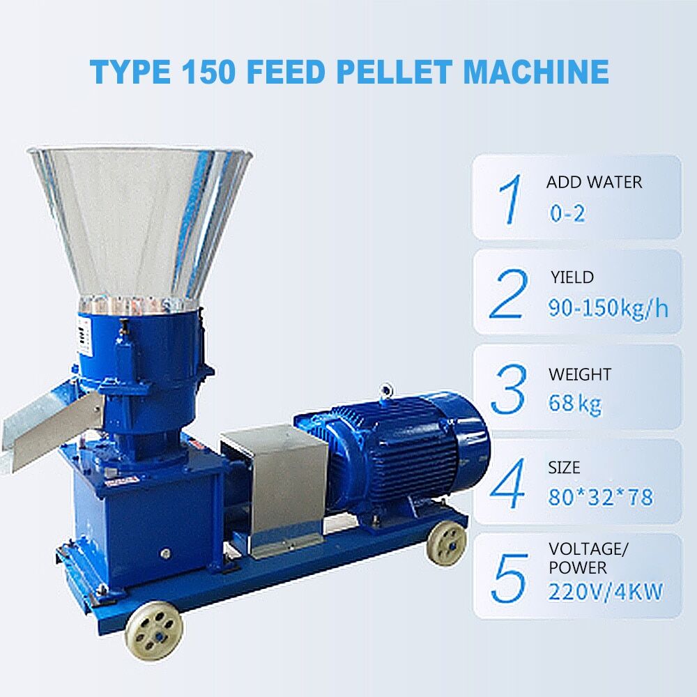 Pellet Mill Multi-function Feed Food Pellet Making Machine Household Animal Feed Granulator 4kw 220V/ 380V 100kg/h-120kg/h - Image 2