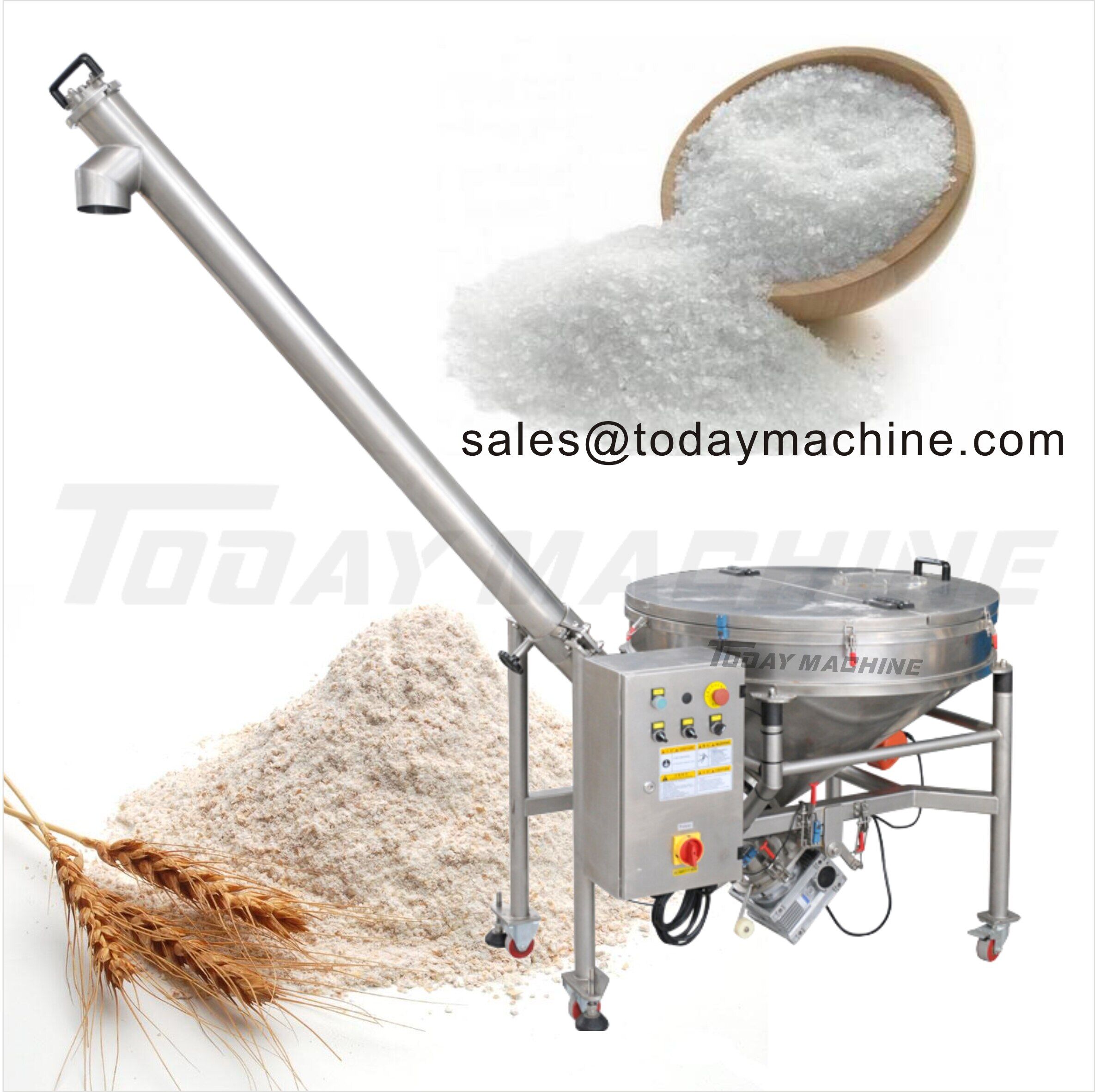 Vibrating Hopper Inclined Screw Conveyor/ Auger Feeding Machine - Image 6